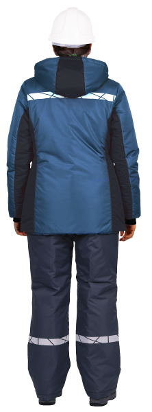 Куртка ВИРАЖ НЕО женская зимняя (морская волна/т.синий)