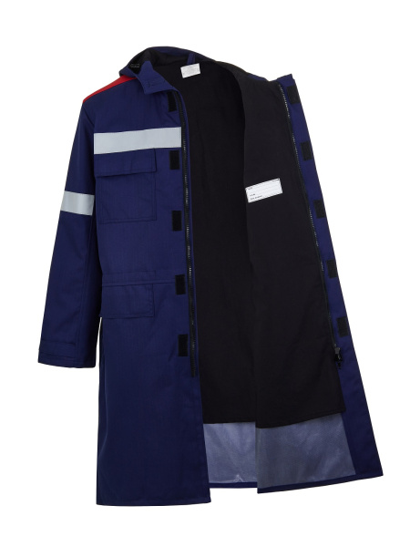 Плащ ЭНЕРГИЯ АРАМИД АПВУ-3 молнии с СОП 30,9 кал.см.кв (синий/красный)