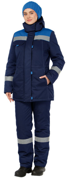 Костюм ТИМБЕР женский зимний с БР (т.синий/васильковый)