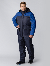 Куртка зимняя для инженера NEW, темно-синий/васильковый