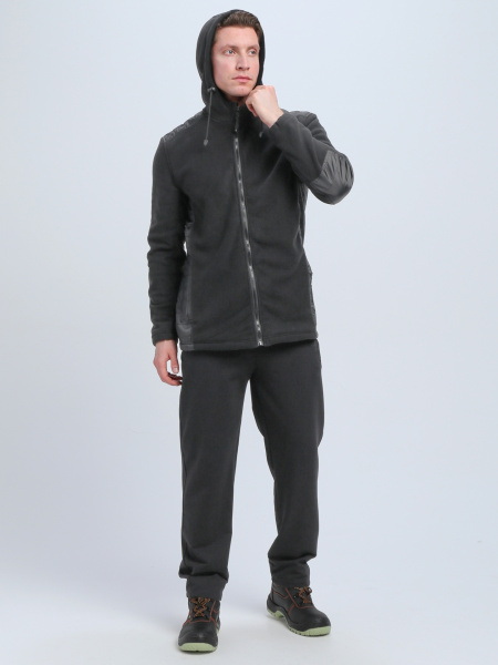 Куртка КЭМП флисовая с капюшоном (т.серый)