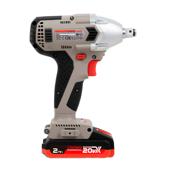 Аккумуляторный ударный гайковерт CROWN CT22015HX-2 TB 20В B3+ 2х2.0Ач 320Нм