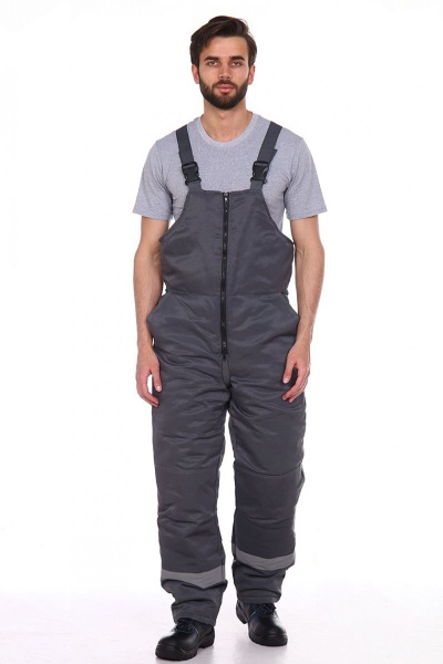 Костюм зимний с ПК (серый/св.серый/красный)