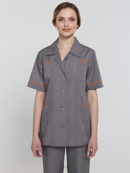 Костюм МАГНОЭЛЬ женский с БР (т.серый/оранжевый)