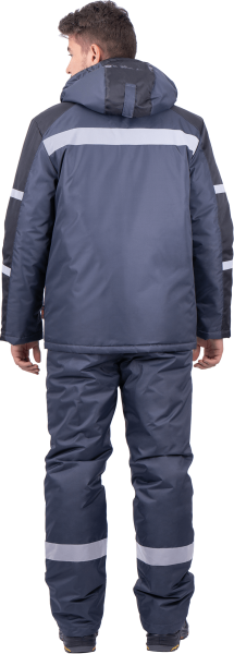 Куртка РОУД зимняя (т.серый/черный)