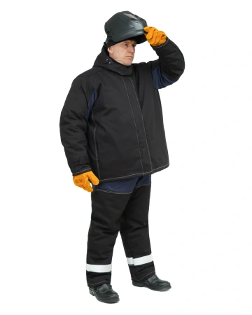 Костюм сварщика ОНИКС СОП 3 кл.защиты зимний с БР (черный)