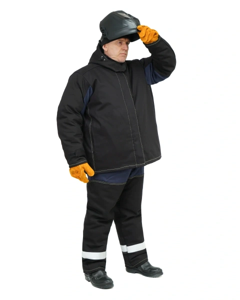 Костюм сварщика ОНИКС СОП 3 кл.защиты зимний с БР (черный)