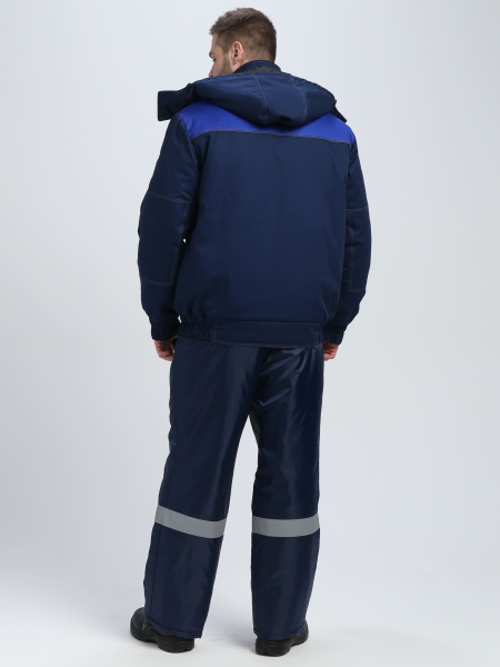 Куртка ФЛОФТ ПРЕМИУМ зимняя укороченная (т.синий/васильковый/серый)