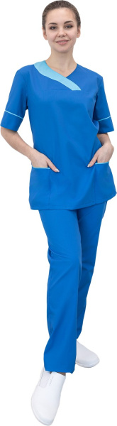 Костюм ШАРМ женский с БР (васильковый)