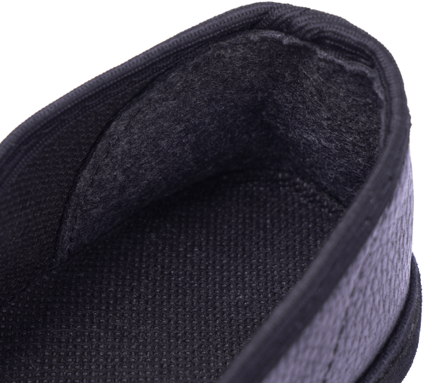 Тапочки нат.кожа закрытые микропора (черный)