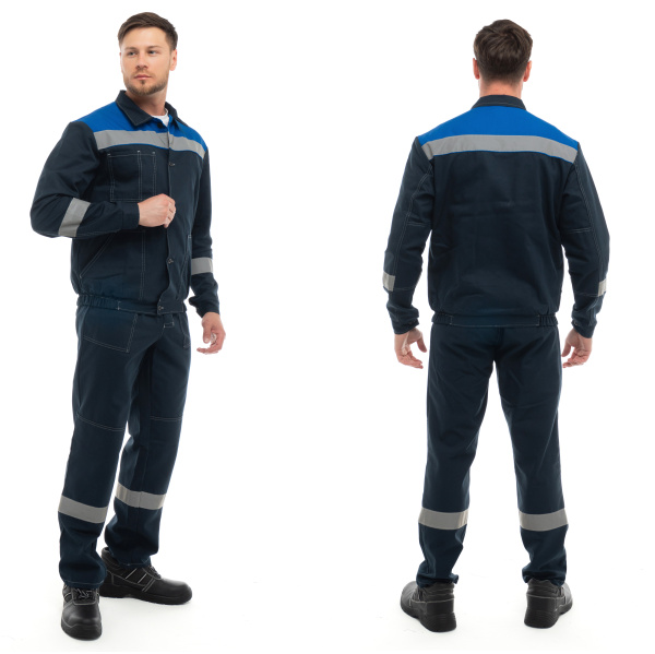 Костюм СПЕЦИАЛИСТ с ПК (т.синий/васильковый)