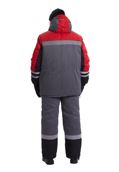 Костюм ЗИМНИК зимний с БР (т.серый/черный/красный)