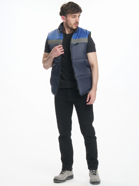 Жилет ЭКСПЕРТНЫЙ зимний с СОП (т.синий/васильковый)