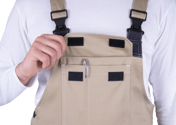 Полукомбинезон ТУРБО SAFETY (бежевый/т.серый)