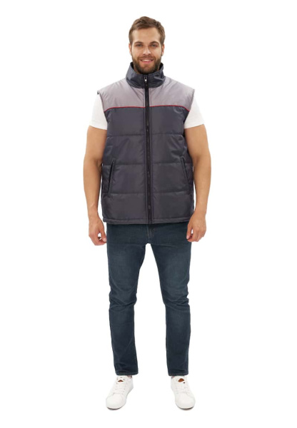 Жилет ФАВОРИТ зимний (т.серый/св.серый)