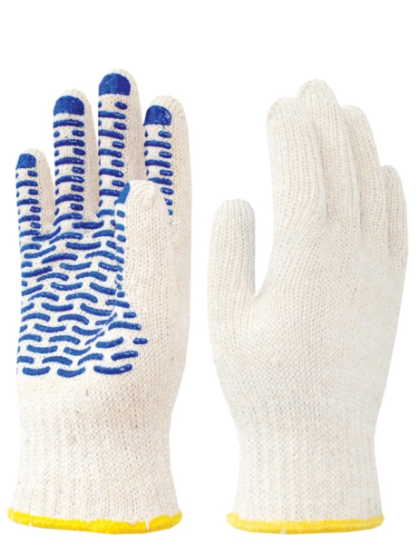 Перчатки х/б с ПВХ СПЕЦ-SРB Волна