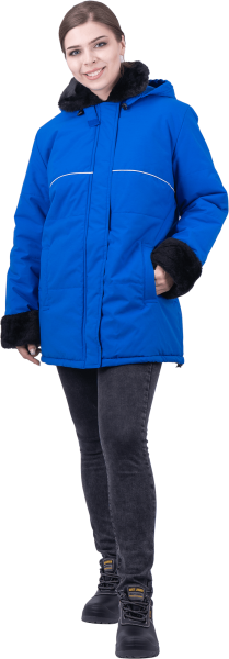Куртка ЗИМУШКА женская зимняя (васильковый)