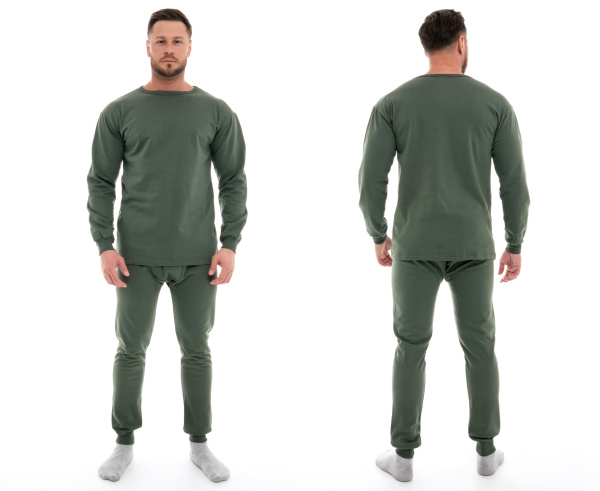 Белье нательное с начесом (олива)