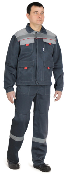 Костюм НОВА с СОП с ПК (т.серый/св.серый)