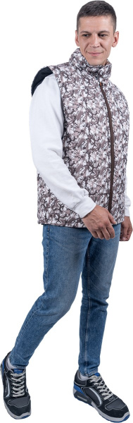 Жилет САТУРН зимний (бежевый/коричневый)