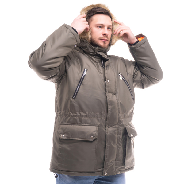 Куртка АЛЯСКА зимняя длинная (хаки)