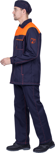 Костюм ХИМОС противокислотный (т.синий/оранжевый)