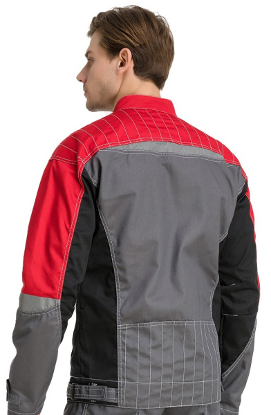 Куртка RONTA KR206 (т.серый/черный/красный)