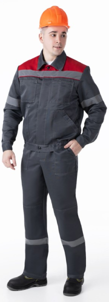 Костюм ЛЕГИОНЕР-2 СОП с ПК (т.серый/красный)