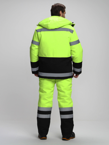 Костюм ДОРОЖНИК-УЛЬТРА зимний с ПК (лимонный/черный)