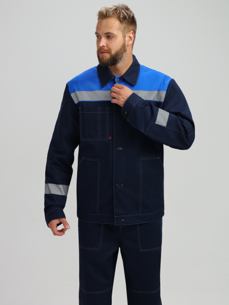 Костюм ЛИГОР-1 СОП с БР (т.синий/васильковый)