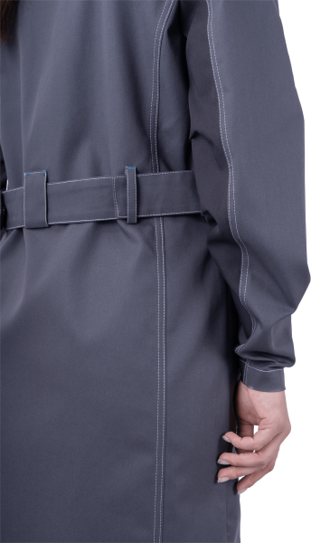 Халат ТУРБО SAFETY женский (серый/т.серый)