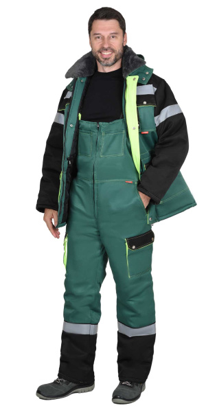 Костюм СИРИУС-ТИТАН зимний с ПК (зеленый/черный)