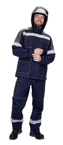 Костюм МЕГАСТАТОЙЛ NEW с БР (т.синий/серый/оранжевый)