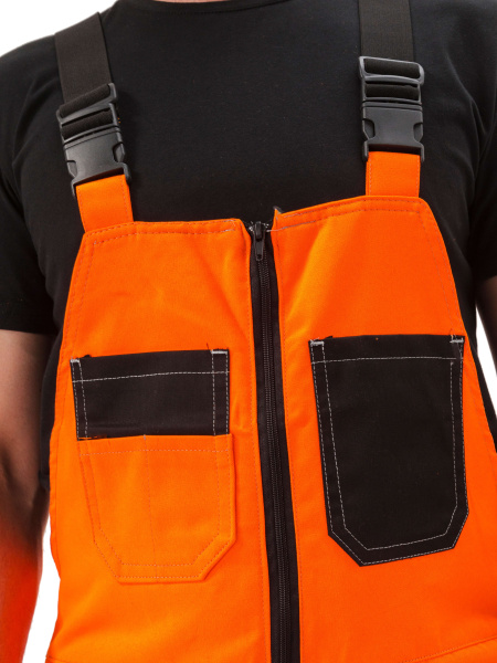 Костюм ПРОТЕКТ-ЛЮКС сигнальный с ПК (оранжевый/черный)