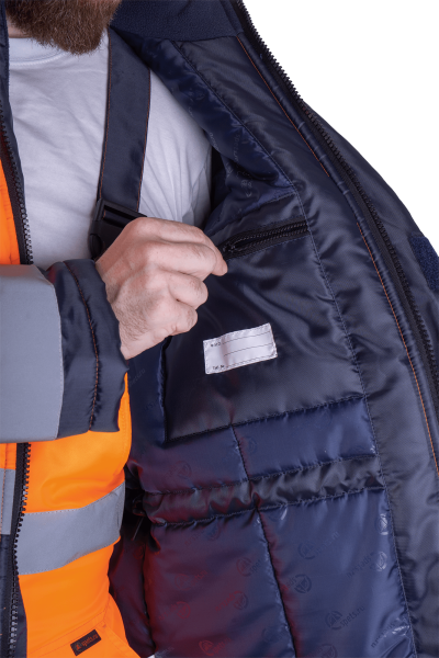 Костюм БРАЙТ зимний с ПК (оранжевый/синий)