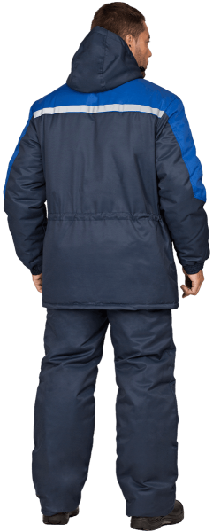 Костюм СПЕЦ зимний с БР (т.синий/василёк)