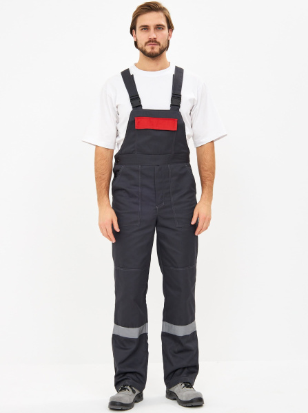 Костюм ЛИГОР-2 ПРЕМИУМ СОП с ПК (т.серый/красный)