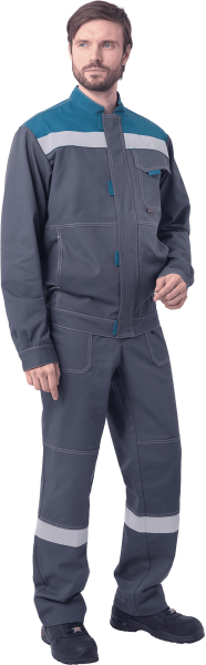 Костюм РАЦИОНАЛИЗАТОР с ПК (серый/бирюзовый)