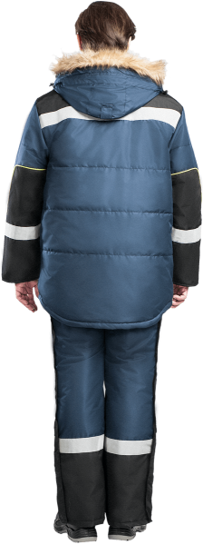 Костюм УРАГАН зимний с ПК (т.синий/черный)