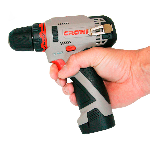 Аккумуляторный шуруповерт CROWN CT21072HX-2 BMC 12В Li-ion 2х2,0Ач 380/1250об/мин