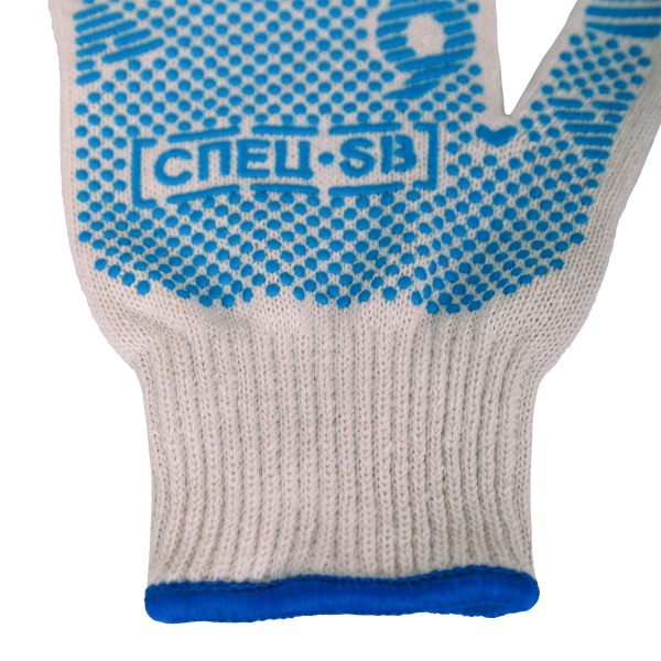 Перчатки СПЕЦ-SB® PRO трикотажные с ПВХ (белый)