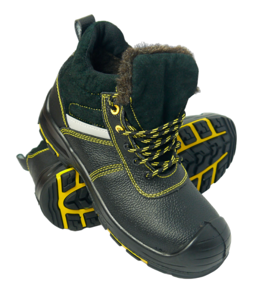 Ботинки ПУ/Нитрил зимние шерст.мех с ПП и КС (черный)