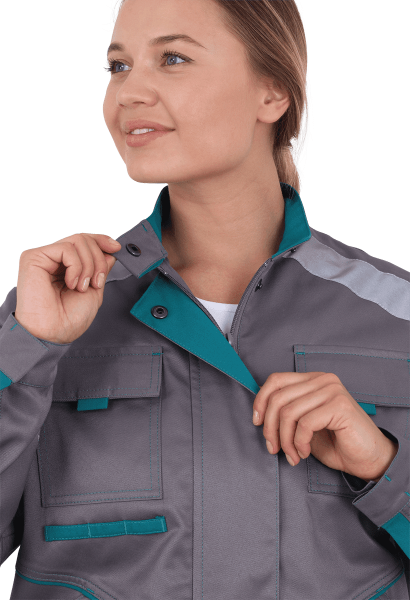 Костюм ГАЛАКТИКА женский с ПК (серый/бирюза)