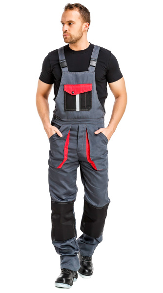 Костюм RONTA KS818 с ПК (т.серый/черный/красный)