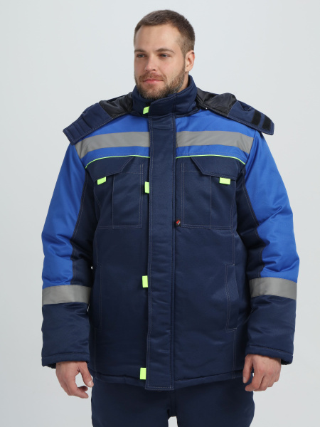 Костюм БИВЕК-2 СОП зимний с ПК (т.синий/васильковый/лимонный)