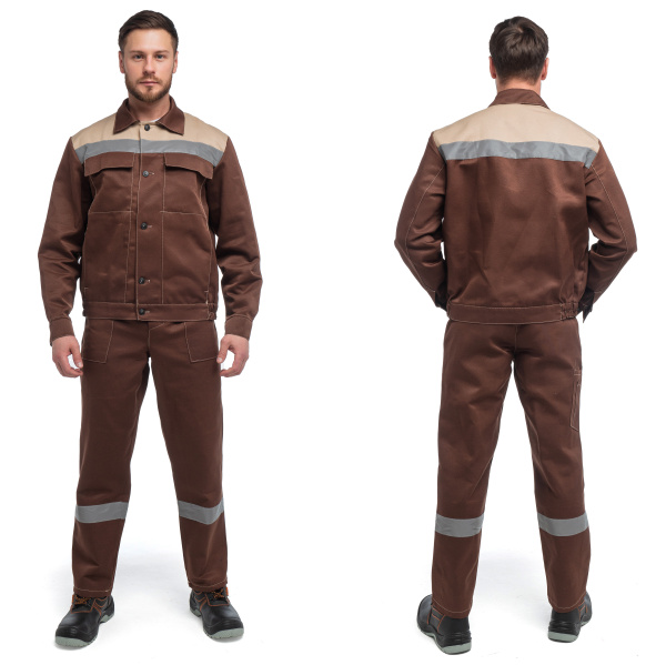 Костюм ОПТИМАЛ СОП с ПК (коричневый/бежевый)