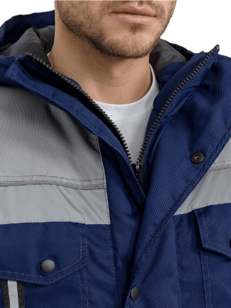 Костюм RONTA KS580 зимний с ПК (т.синий/св.серый)
