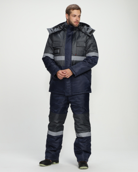 Костюм МЕГРЕС-2 зимний с ПК (т.серый/т.синий)