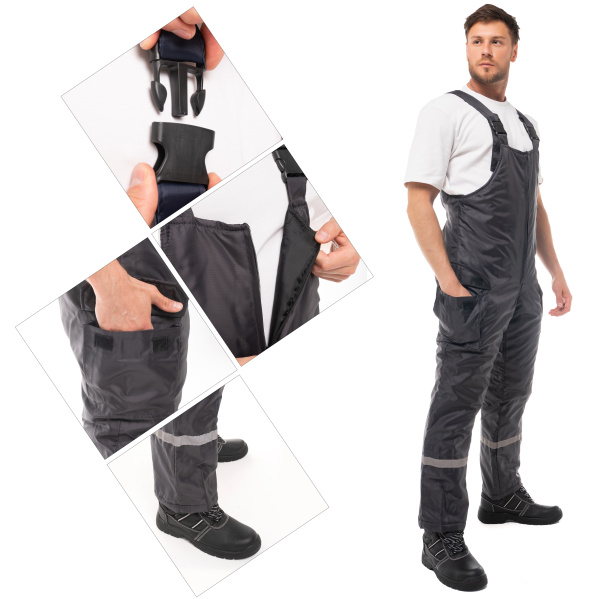 Костюм БАЛТИКА зимний с ПК (т.серый/красный)