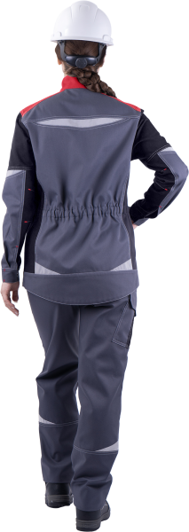 Куртка ТУРБО SAFETY женская (серый/чёрный/красный)